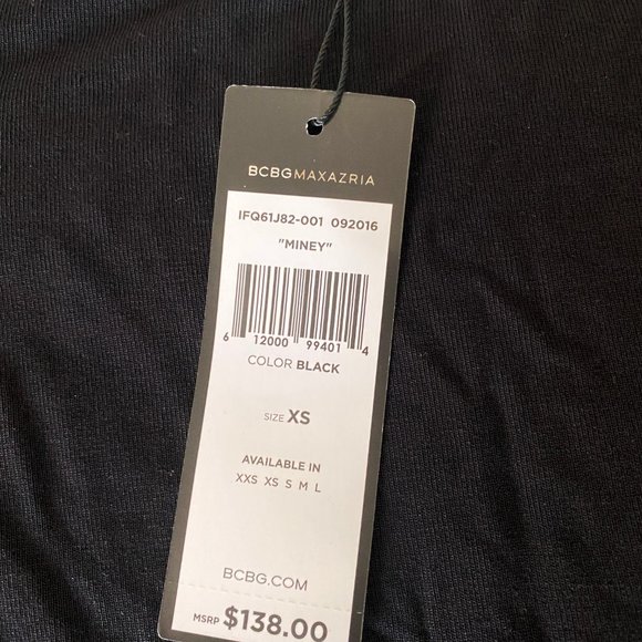 BCBGMAXAZRIA High/Low Knit Maxi Dress NWT. XS - Picture 3 of 5